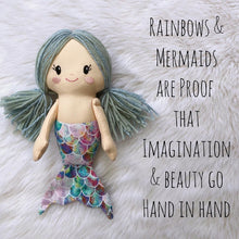Load image into Gallery viewer, Mermaid Doll - yarn hair and moveable arms (custom order)