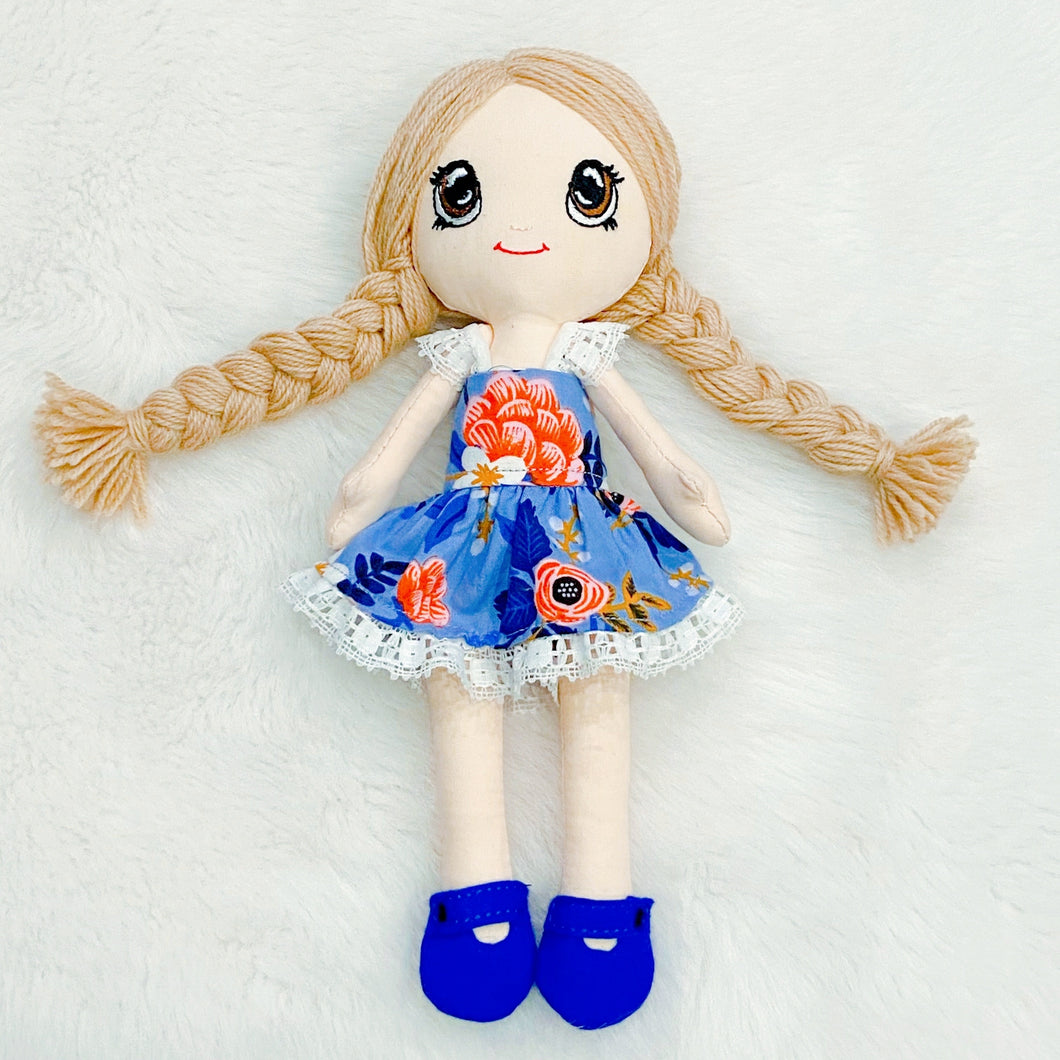 Art Doll - yarn hair and jointed limbs
